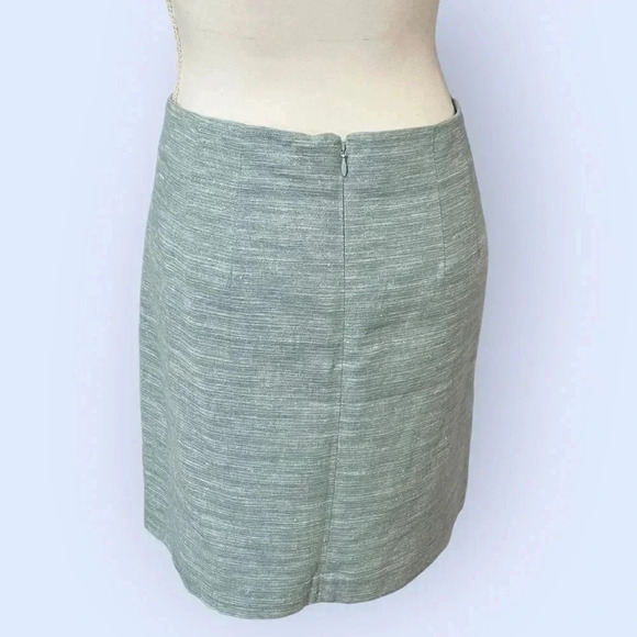 LOFT size 10 back zip linen blend lined skirt with sparkle ✨ NWT - Picture 4 of 16